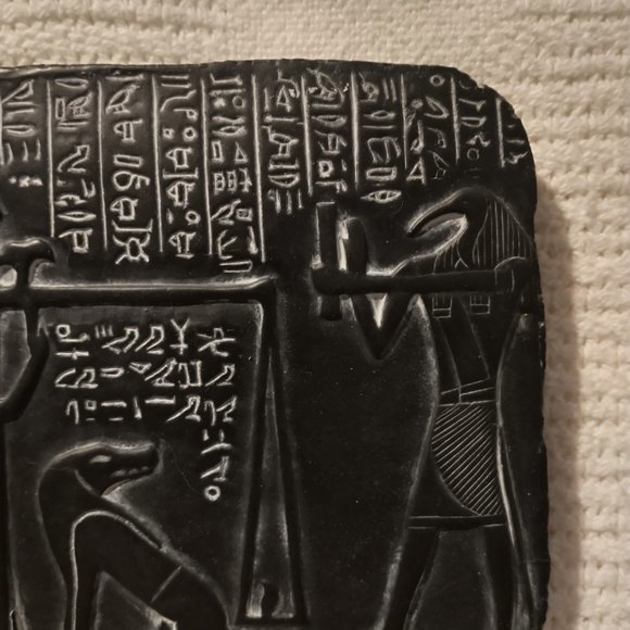 Black Stone Wall Décor - Egyptian Afterlife Weighing of the Heart. - Picture 4 of 6